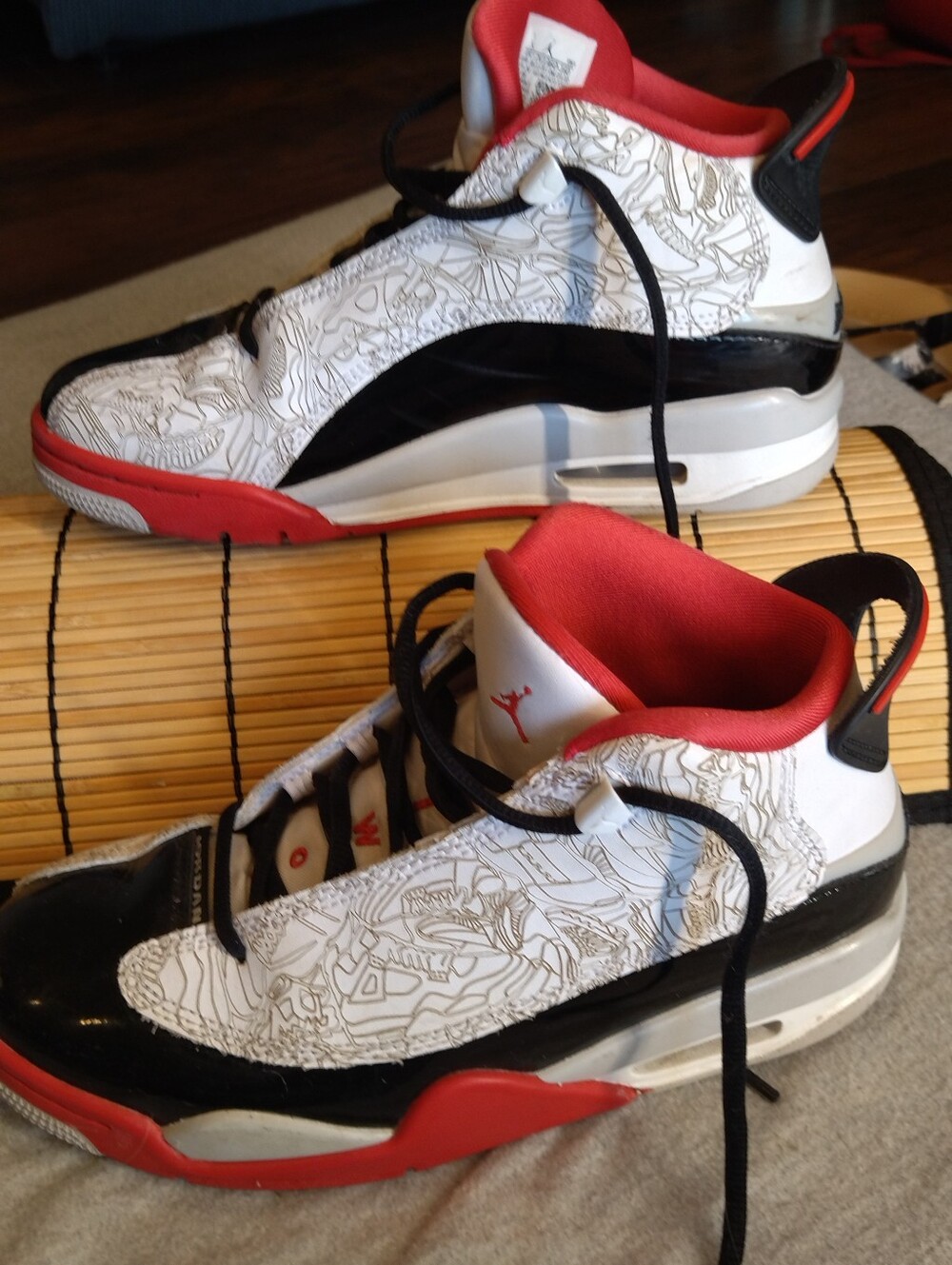Nike Air Jordan Dub Zero GS Varsity Red White Black Shoes Size 5.5Y DV1360-160